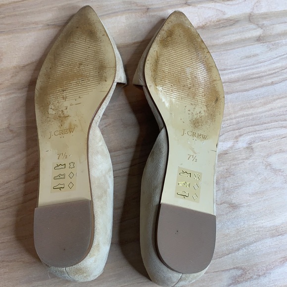 J. Crew Factory Fawn Tan Pointy Loafer Slip On Flats Size 7.5 - Picture 8 of 9